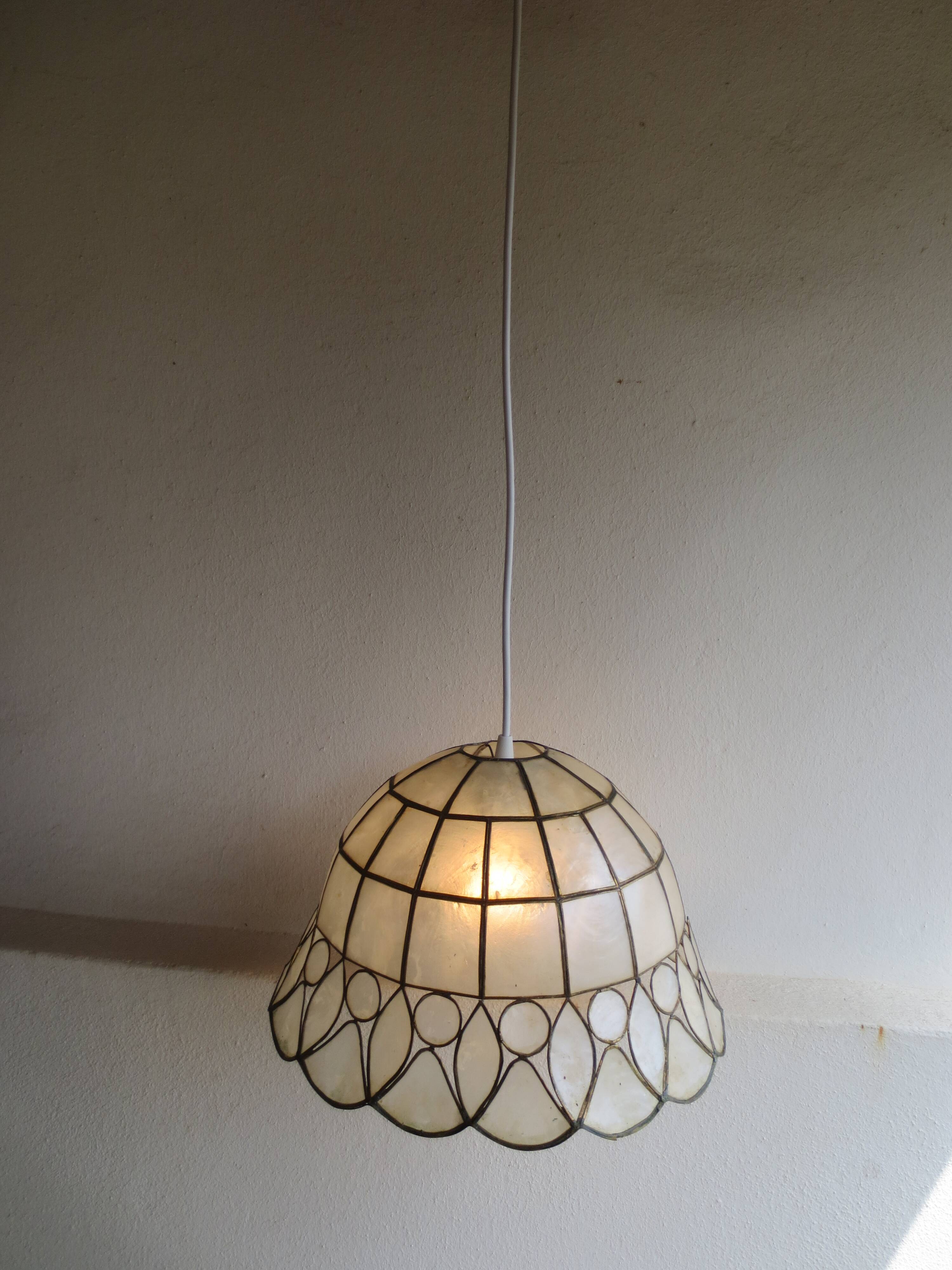 suspension lampshade pearlescent patterns