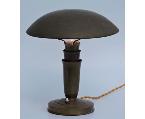 Lampe champignon en cuivre art déco bauhaus | Selency