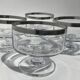 4 Ice cream or fruit salad bowls with mirror edge
