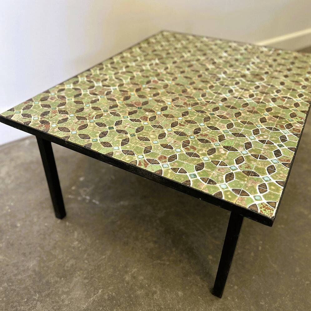 Mid-century modern mosaic tile coffee table, 1960s, France