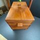 Cute little worker or vintage wooden sewing box