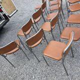 17 chrome metal bistro chairs from the 70s