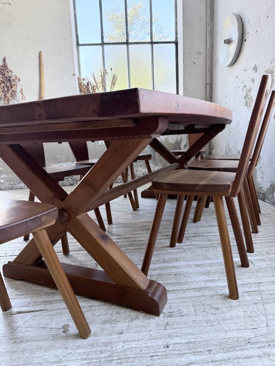 Mountain furniture set with table and 8 chairs Malmvall.