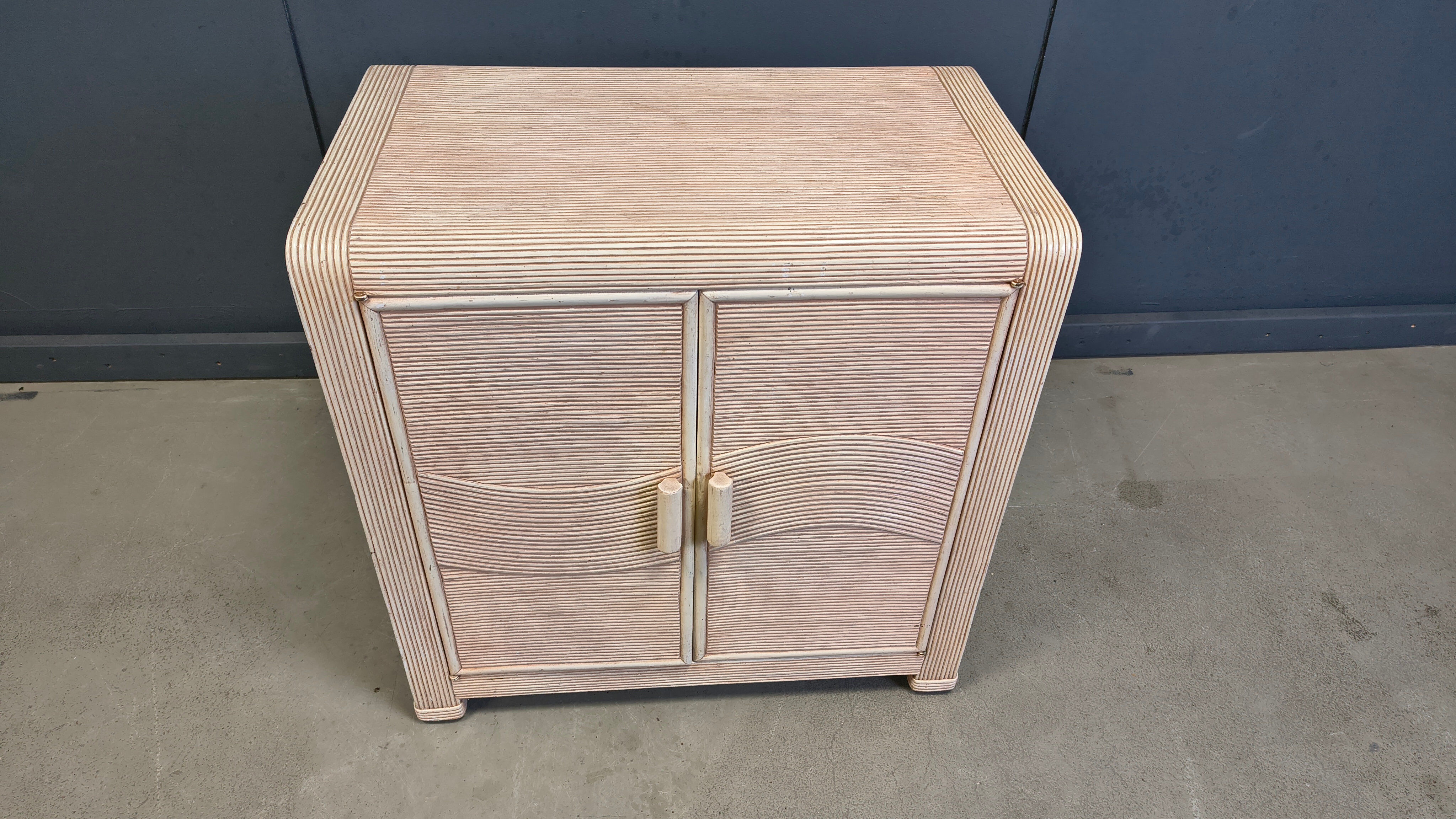 Vintage pencil reed cabinet, 1970s