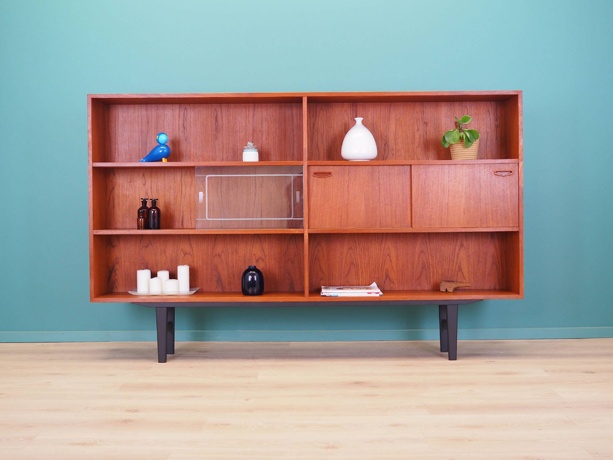 Teak bookcase, Danish design, 1970s, manufacturer: Clausen & Søn