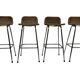 Set of 4 vintage bar stools Dirk van Sliedregt Rohe Noordwolde 1960's