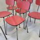 Suite de 6 chaises en formica 1950 vintage