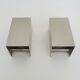 Pair of vintage chrome wall lights in Massive stainless steel