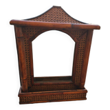 Vintage bamboo and cane mirror