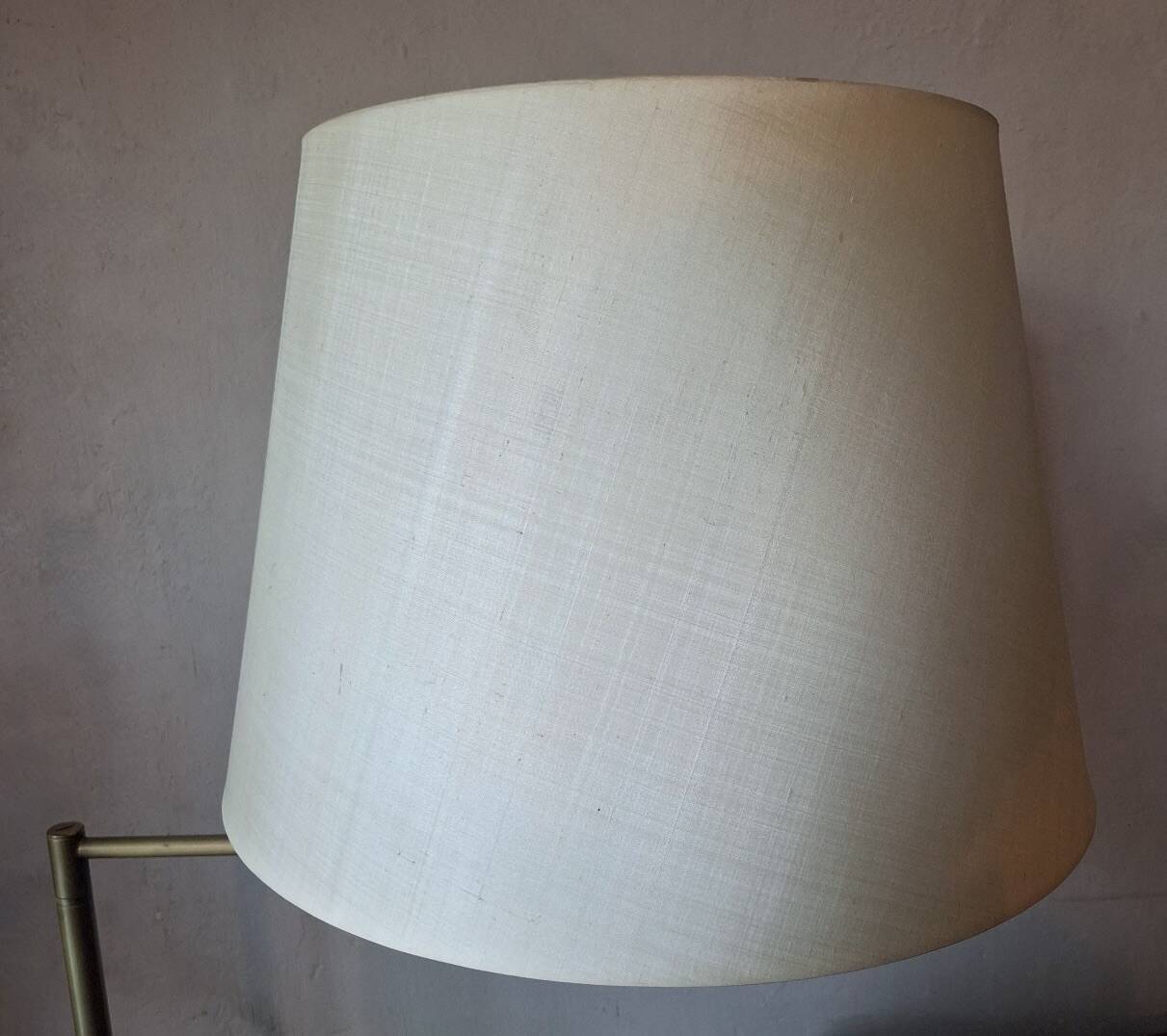 Walter von Nessen brass swivel-arm floor lamp with uplight, 1960s