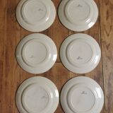 Assiettes plates anciennes H.C, terre de fer