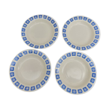 Vintage blue earthenware plates 1950 1960
