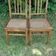 Set of 2 bistro chairs in art nouveau wood cane