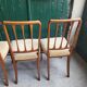 Serie de 4 chaises directoire en marqueterie et merisier