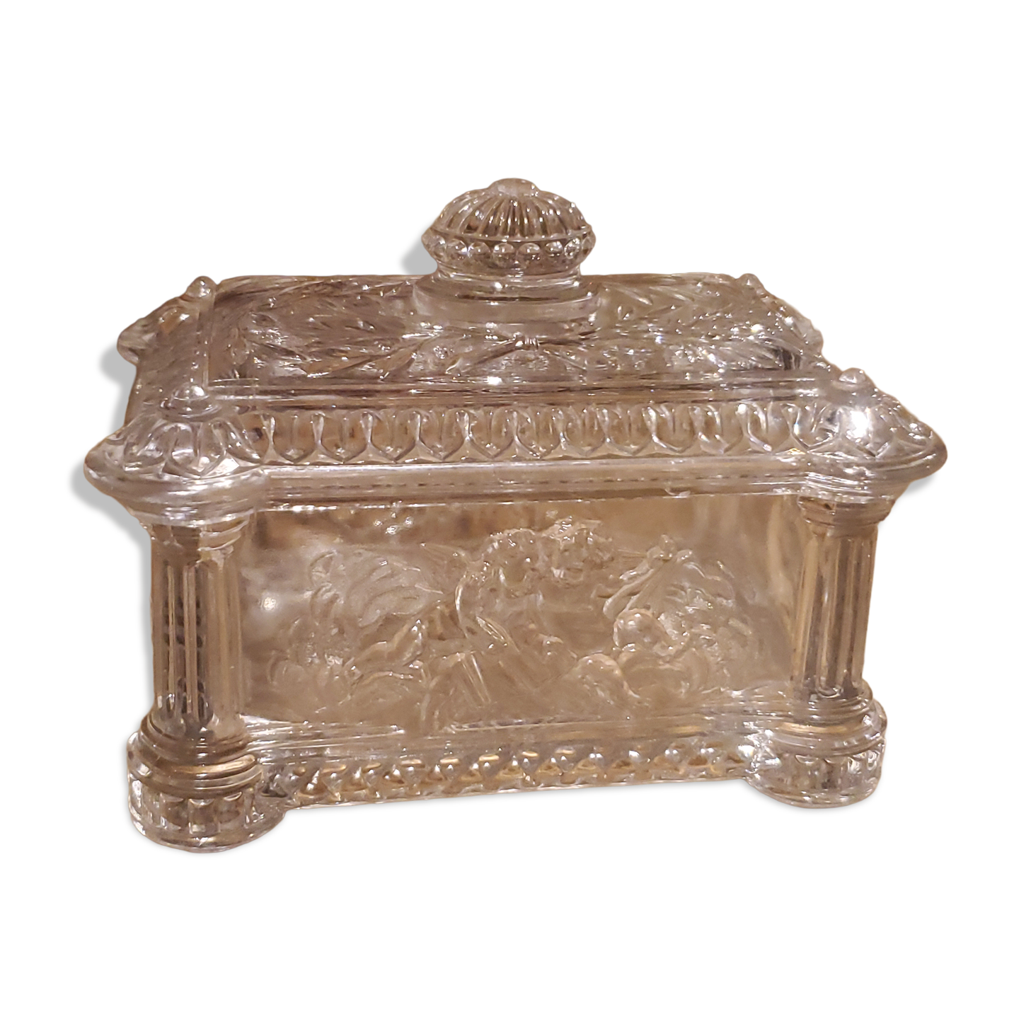 Bonbonnière en cristal 19ème siècle