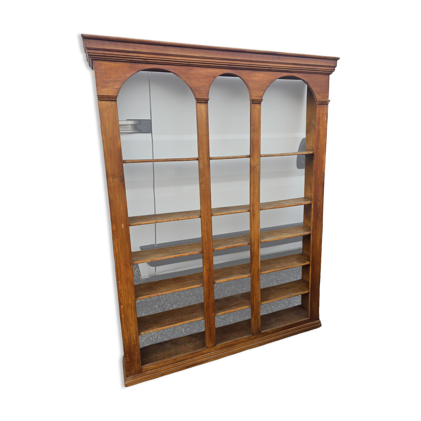 Bistro window in fir wood