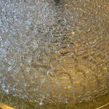 Plafonnier doré en verre de Murano années 70