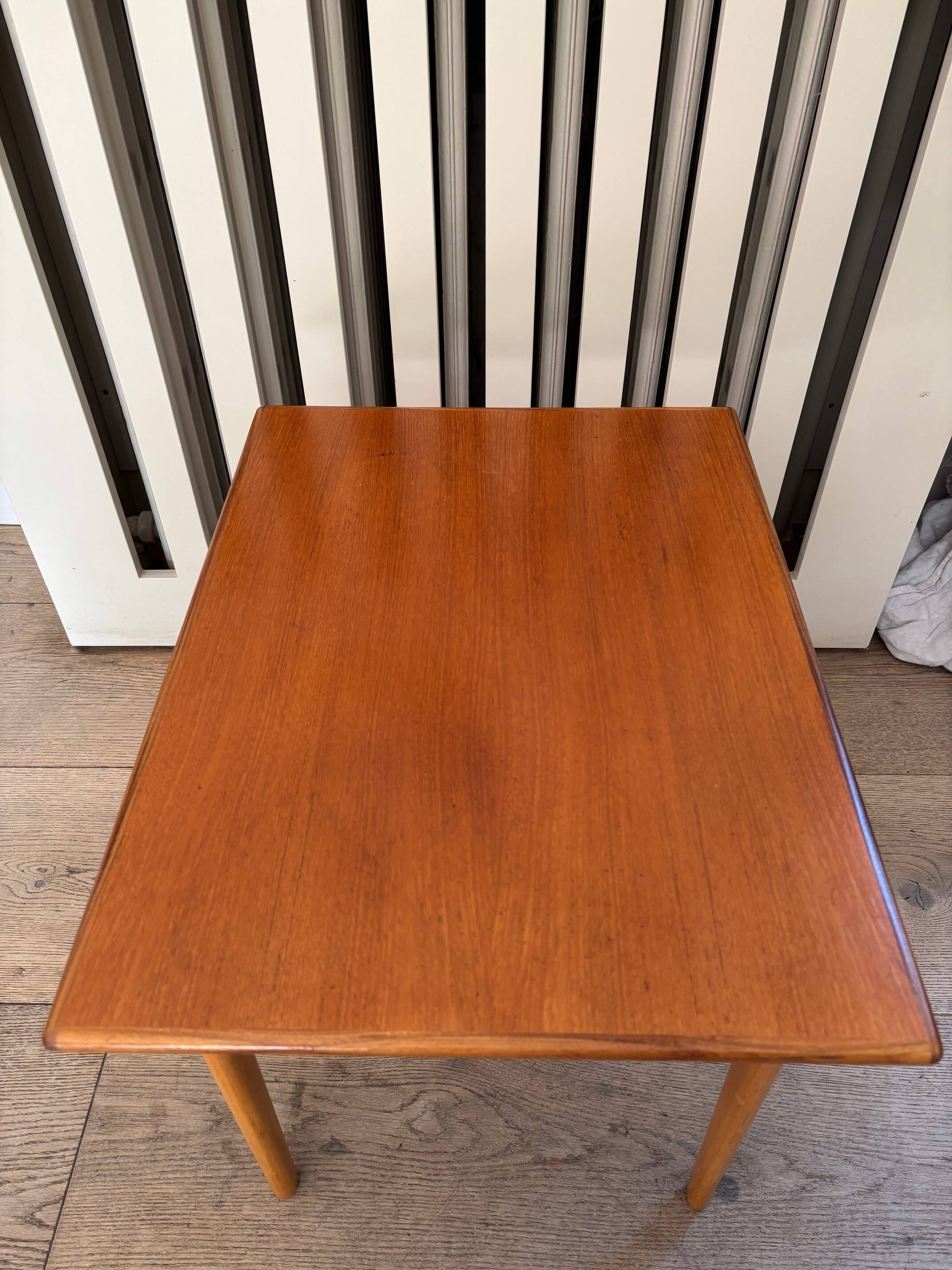 Small teak and beech table - Sweden 1970s