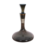 Black glass decanter, Poland, 1960s