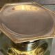 Plate on pedestal hexagonal shape silver metal Regency style