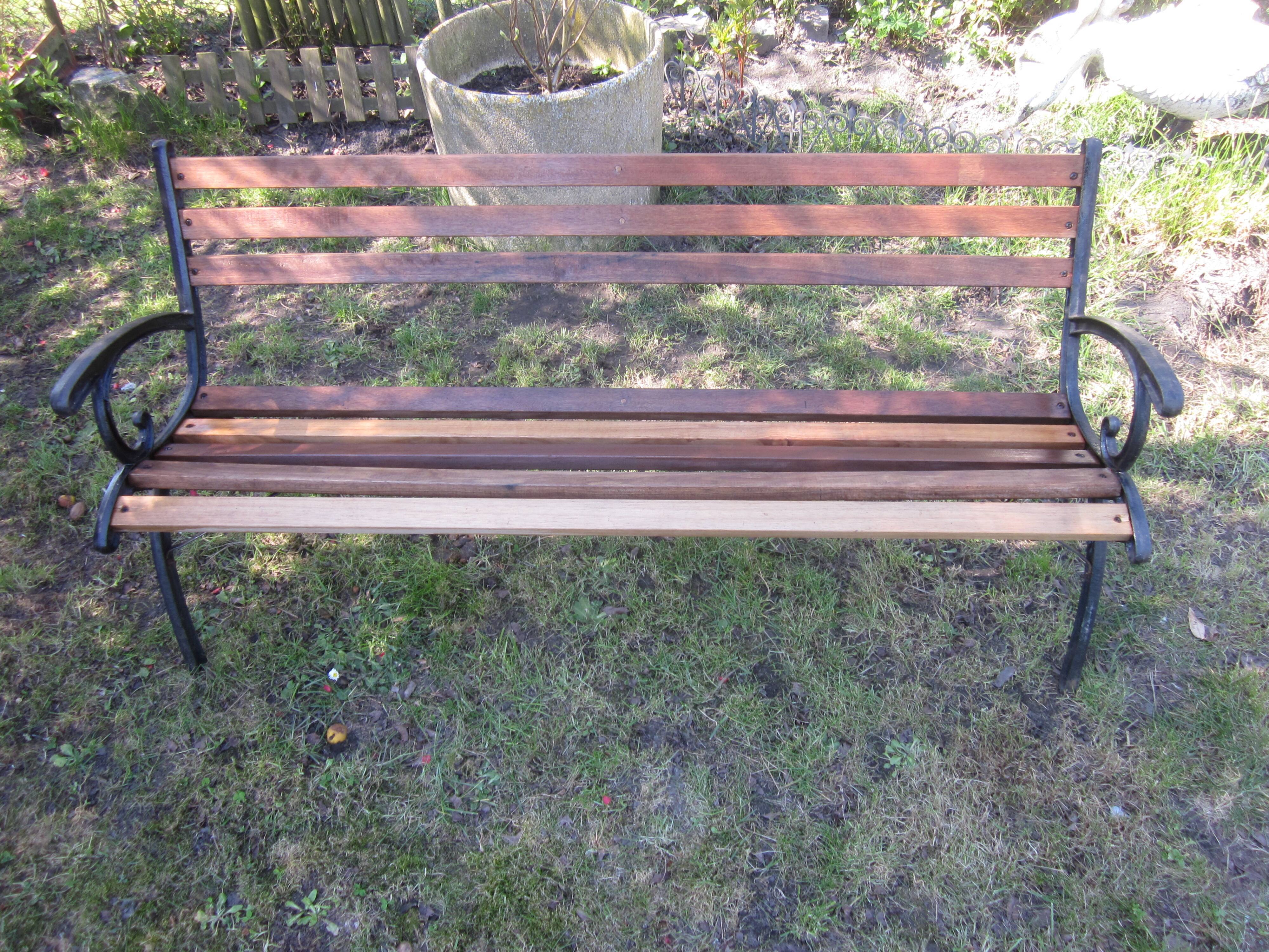 Cast-iron garden bench