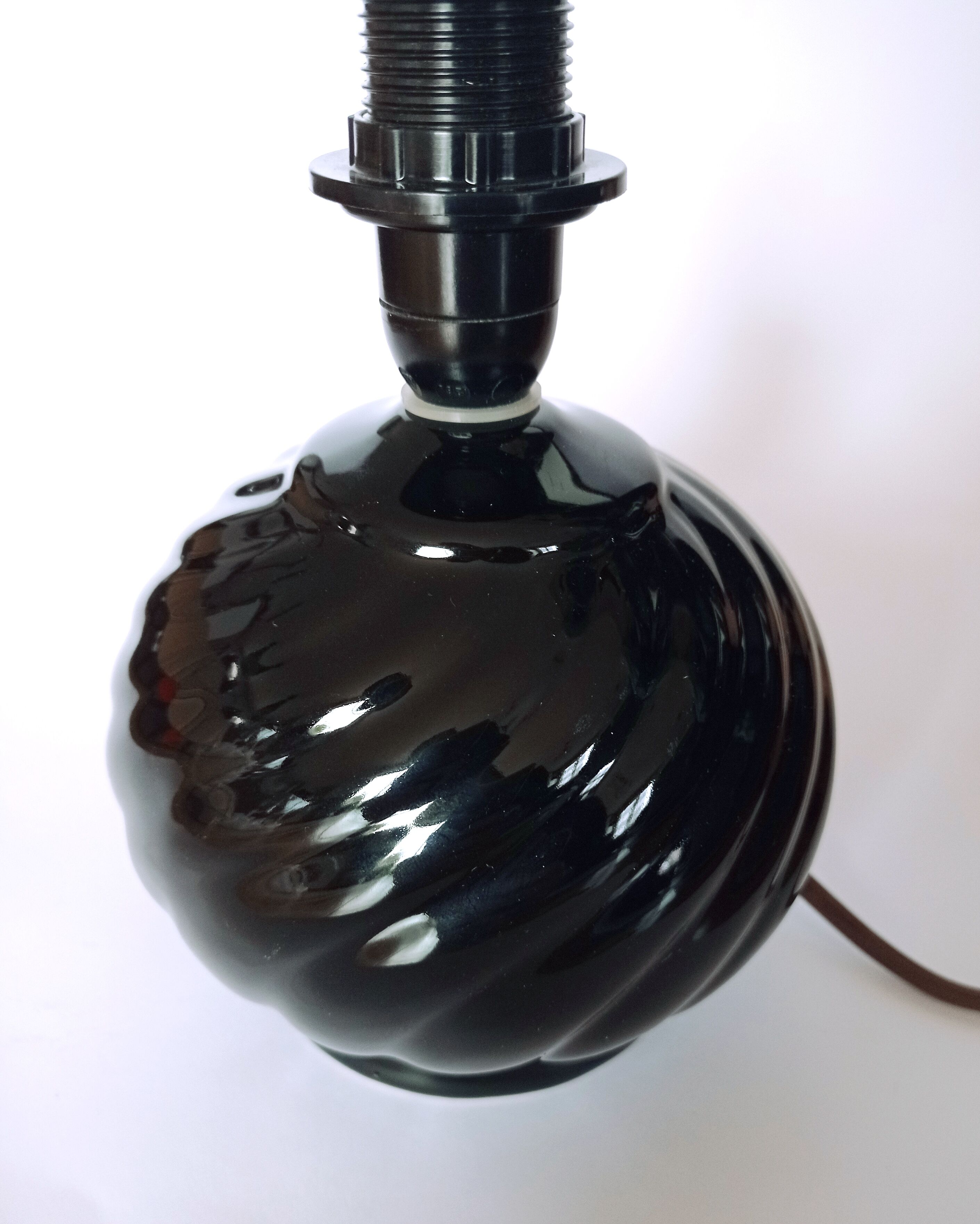 Black ceramic lamp, 1960