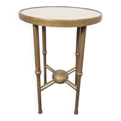 Table d'appoint ronde en cuivre Art Déco par P. Cool, 1933