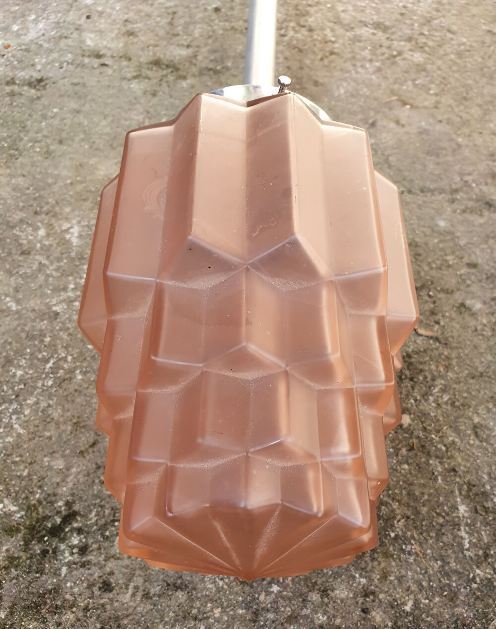 Suspension Art Deco a skyscraper arm, pink 30s