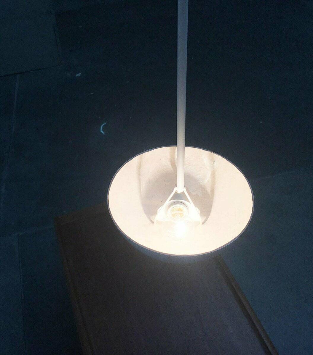 Mid-century modern style fiberglass pendant light, 1960s, set of 2.