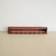 Teak wood & chrome wall coat rack