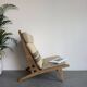 Vintage Hans Wegner lounge chair GE375 in oak