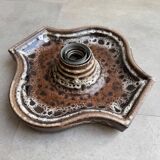 Vintage Fat Lava ceramic Hustadt Leuchten wall lamp
