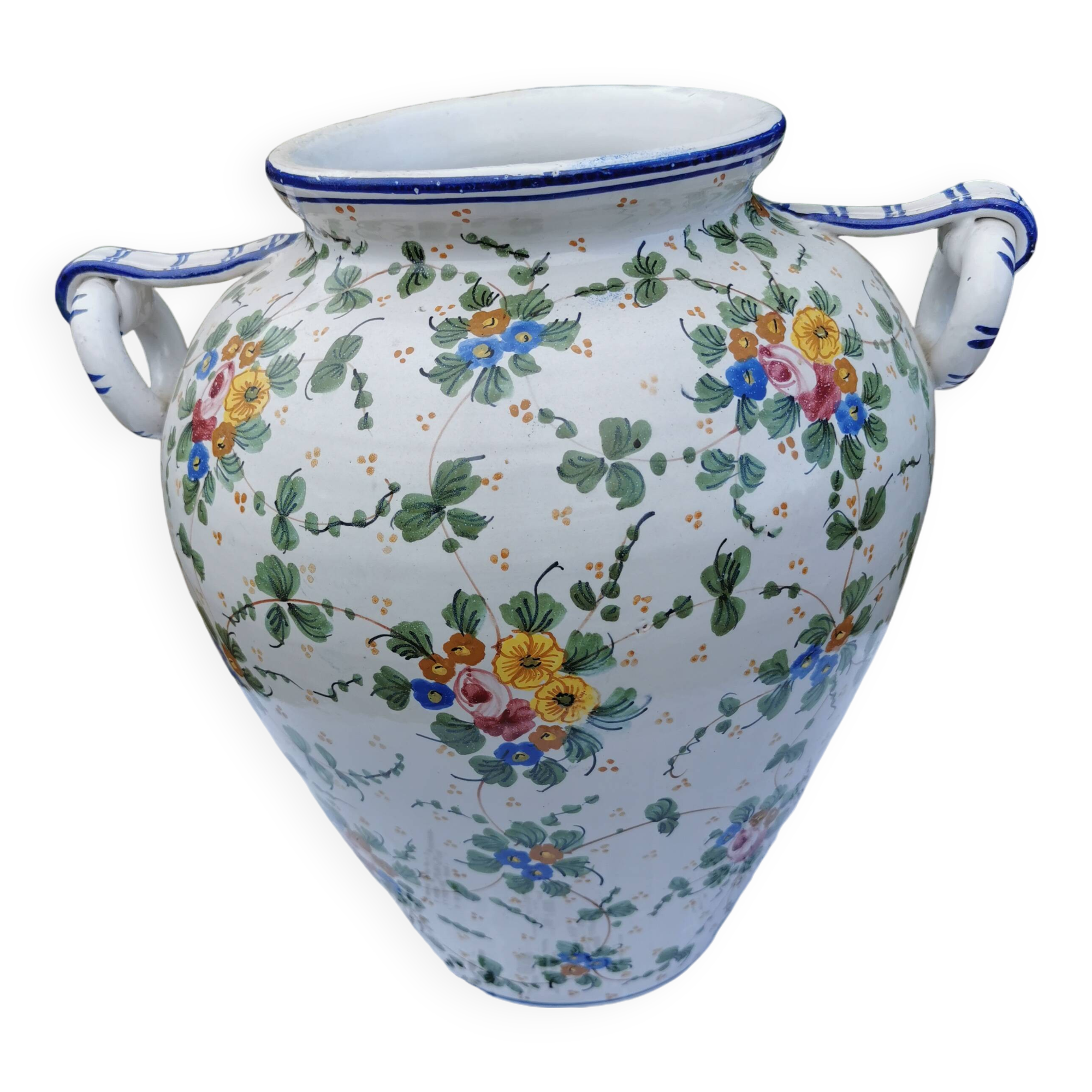 Ancien vase en faïence italy