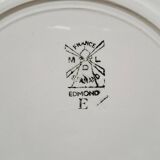 Set of 5 blue flower dinner plates