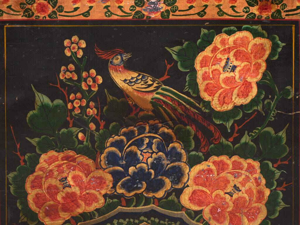 Antique Chinese chest painted in pine wood – China, circa 1900