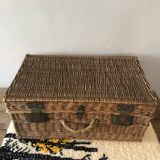 Old rattan trunk