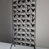 Animal Screen Att. Atelier Marolles and Jean Touret in Wrought Iron 1950s