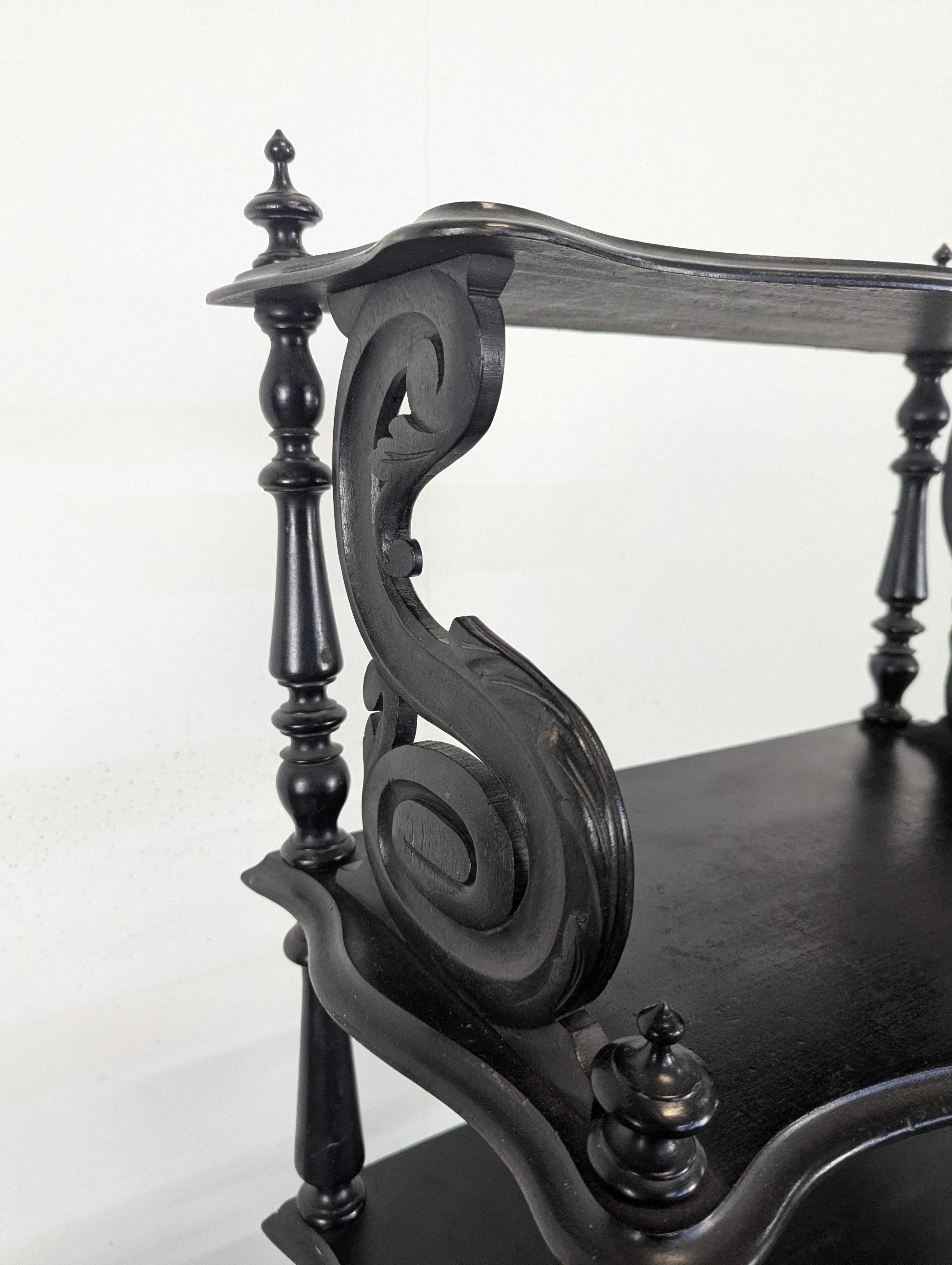 Napoleon III music partition cabinet in blackened wood