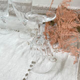 6 Cristal D'Arques white wine glasses model "VERSAILLES"