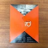 Yellow folding pendant lamp from the mid-century space age by Gunner Jensen, 1970s.