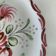 Assiette ancienne au coq – Keller & Guérin Lunéville