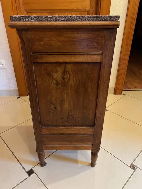 Table de chevet bois et marbre