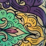 Large artisanal plate from Fès – 38 cm – Painted Moroccan ceramic