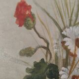 Oil painting on canvas "Country spray with poppies" 1910 signed