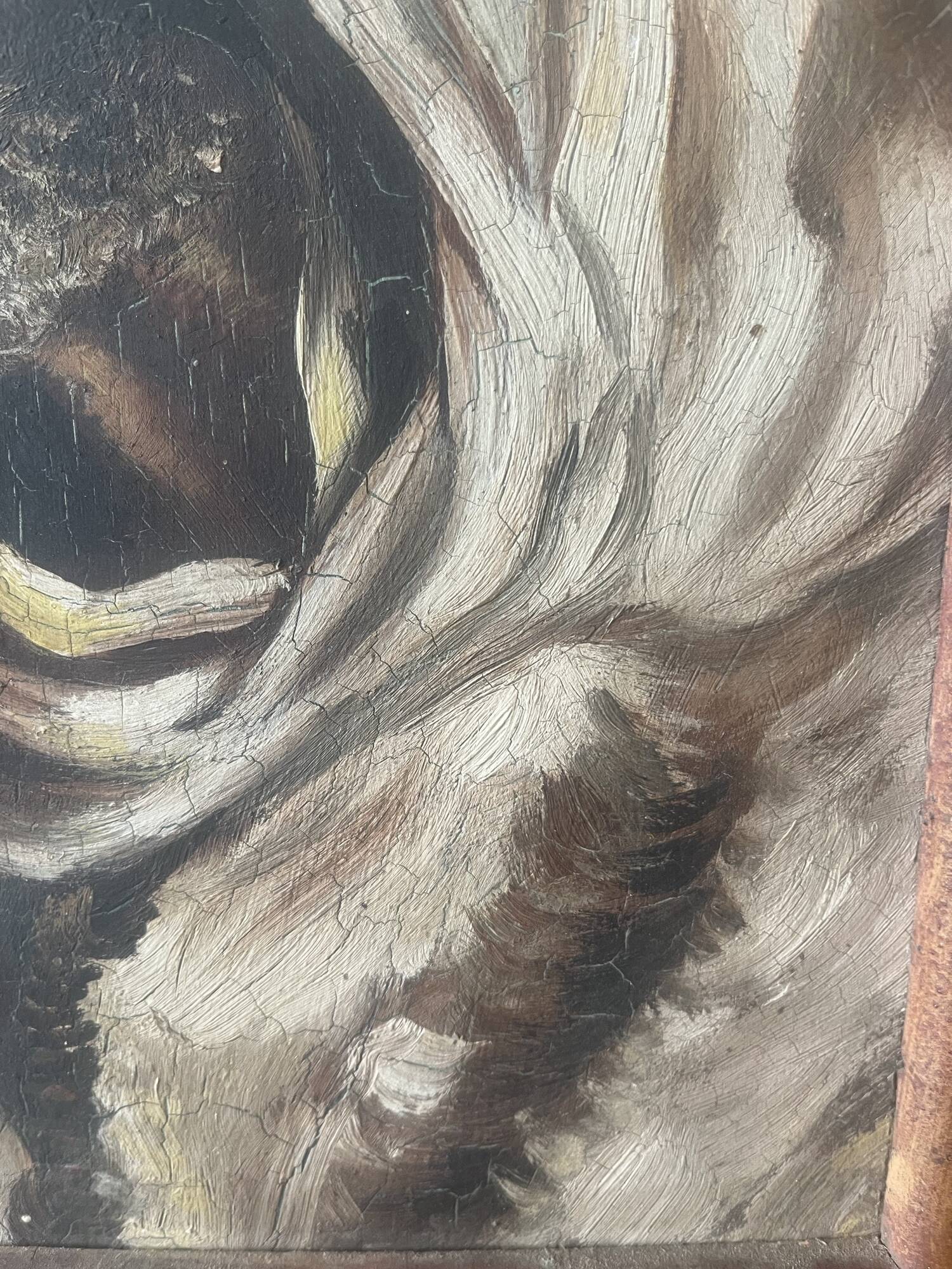 Orientalist painting of an Arab man.