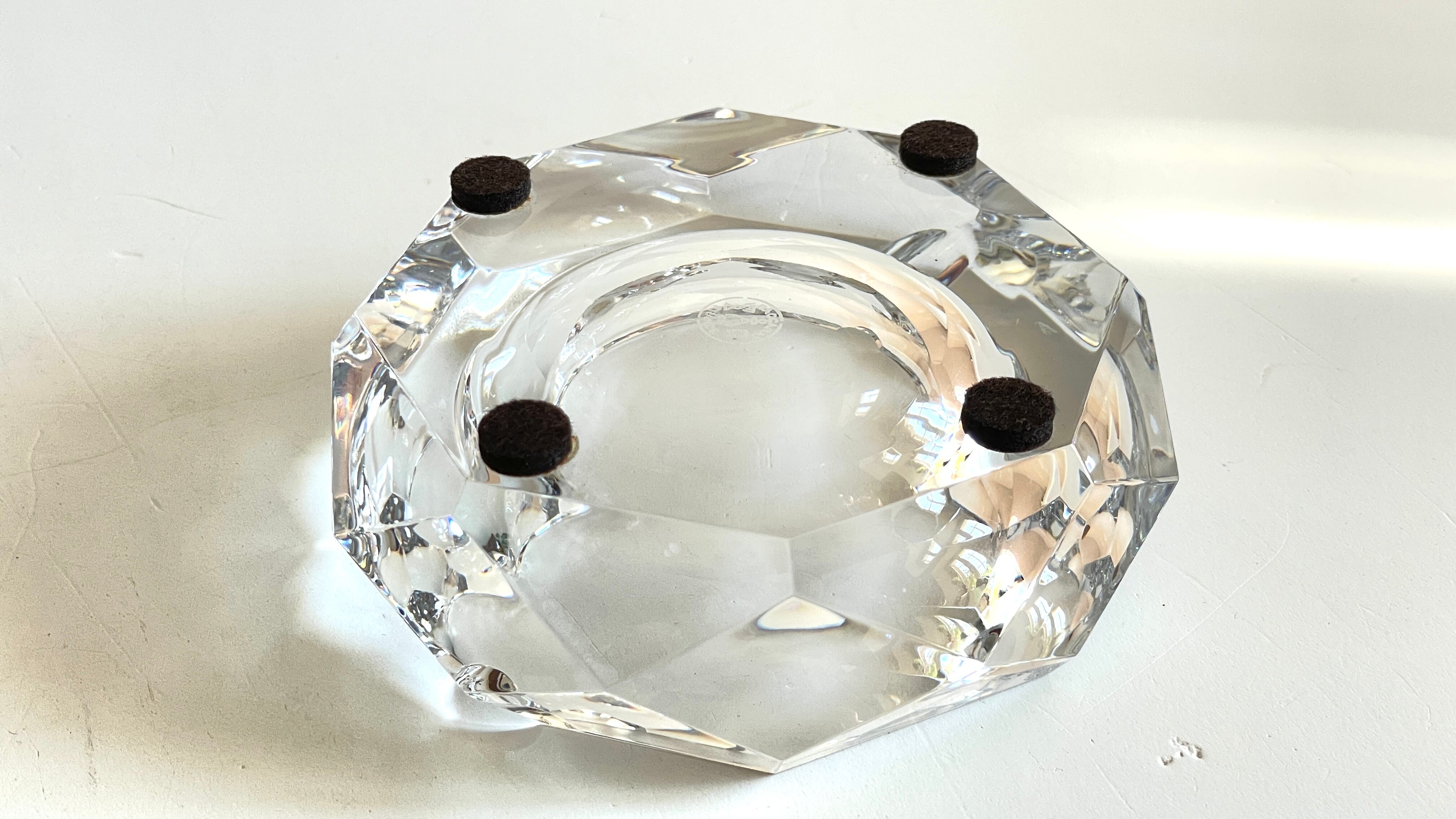 Baccarat crystal pocket ashtray, France
