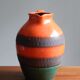 German ceramic orange vase from the 60s
