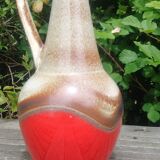 Glazed ceramic vase Vintage W.Germany 70s