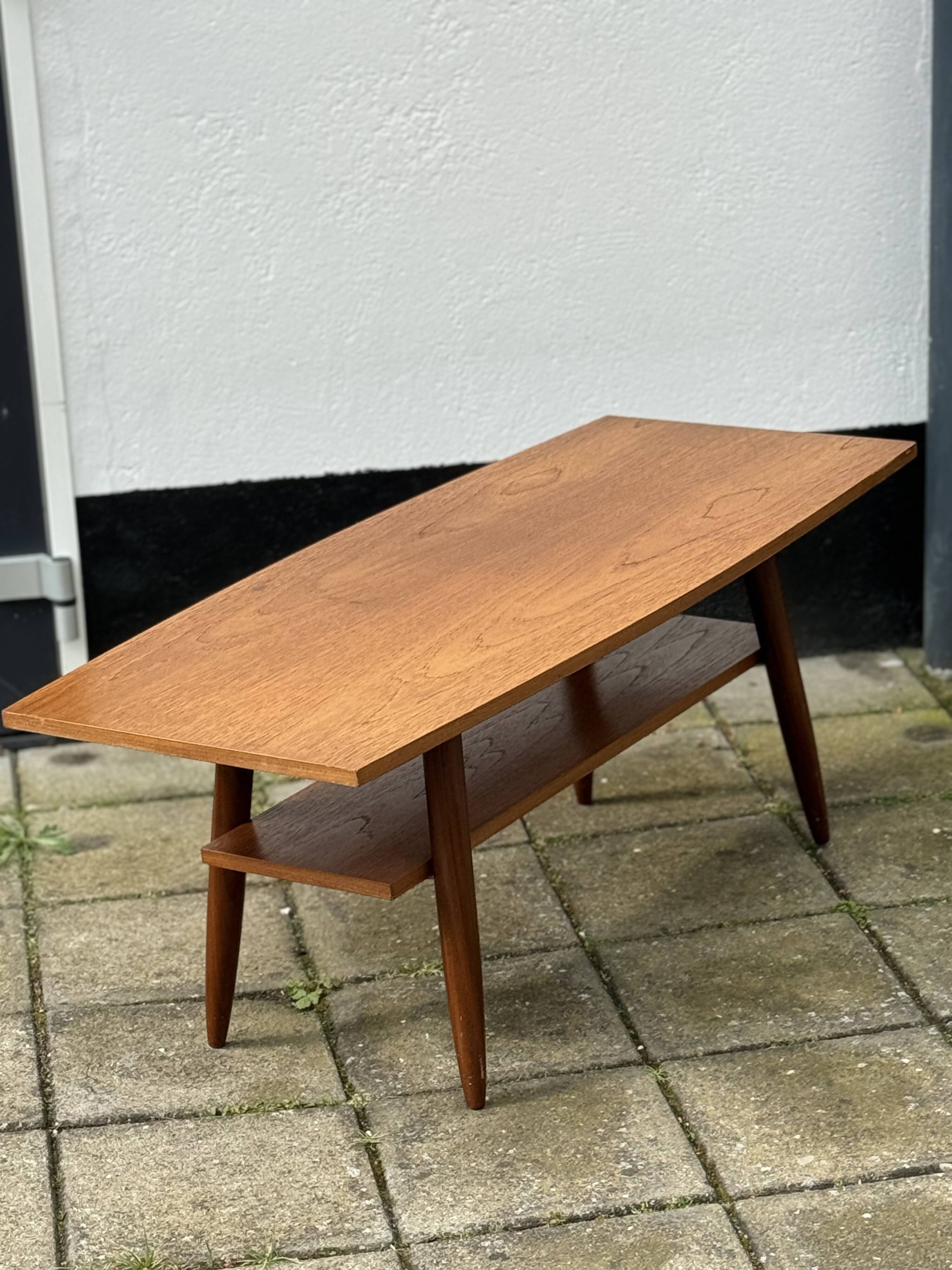 Scandinavian Teak Surfboard Coffee Table
