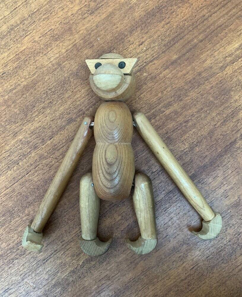 Danish mid-century wooden monkeys, set of 3